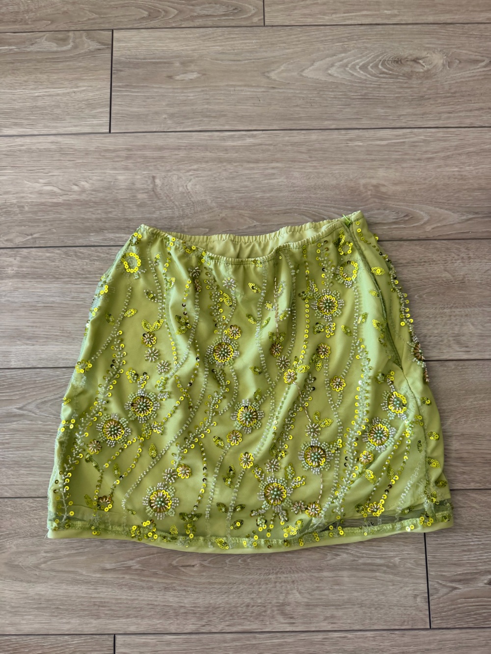 Sequin Lime Green Skirt
